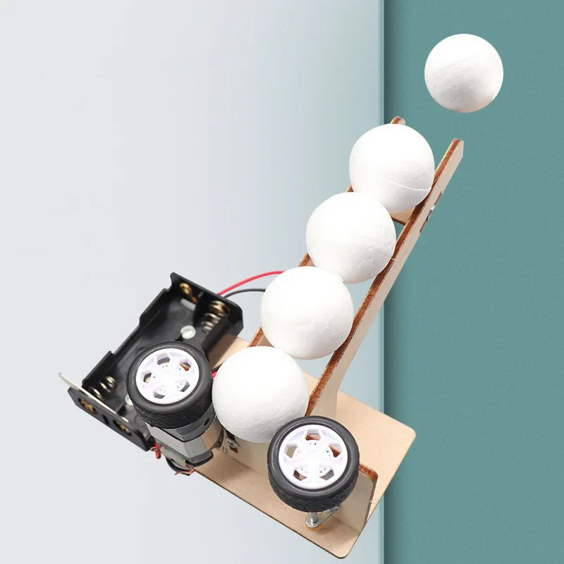 Science Project Kit - 電動ボールピッチングマシンキット DIY科学玩具 教育技術プロジェクト モデル玩具 ギフト用