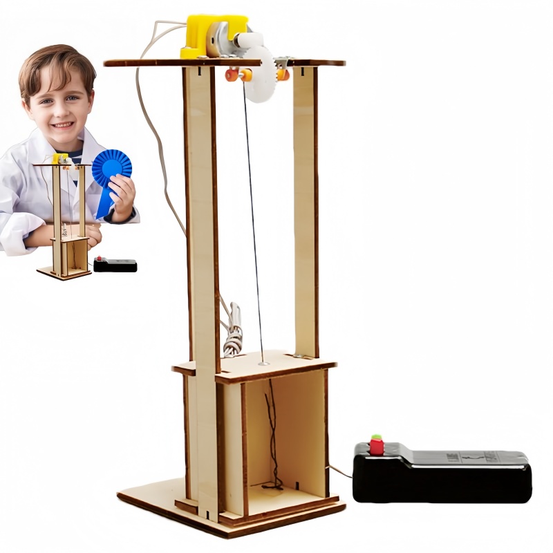 DIY 電動リモコンリフトエレベーターキット - 木製モデル - Science Project Kit のレビューと価格