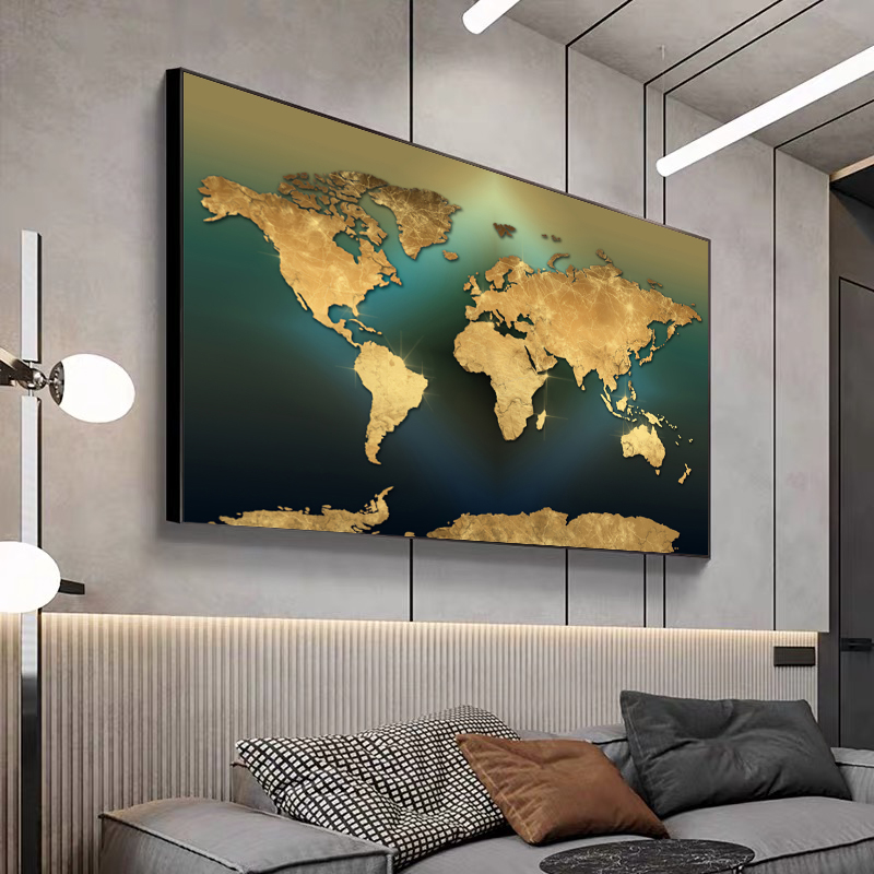 モダンなミニマリスト世界地図アートポスターとプリントキャンバ - Star Map Poster のレビューと価格